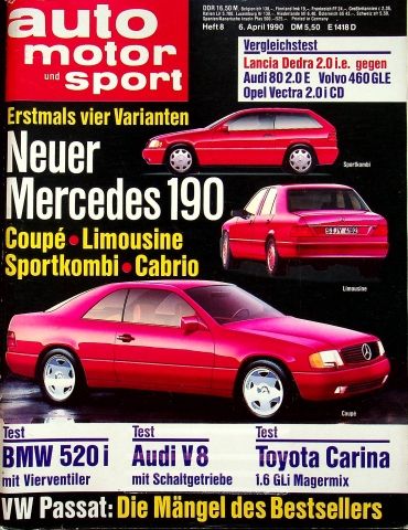 Deckblatt Auto Motor und Sport (08/1990)